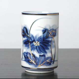 Japonský porcelánový šálek, yunomi na čaj. 160 ml. Ručně malovaný. Vyrobený v Japonsku v 50. – 60. letech. Nepoužitý,...